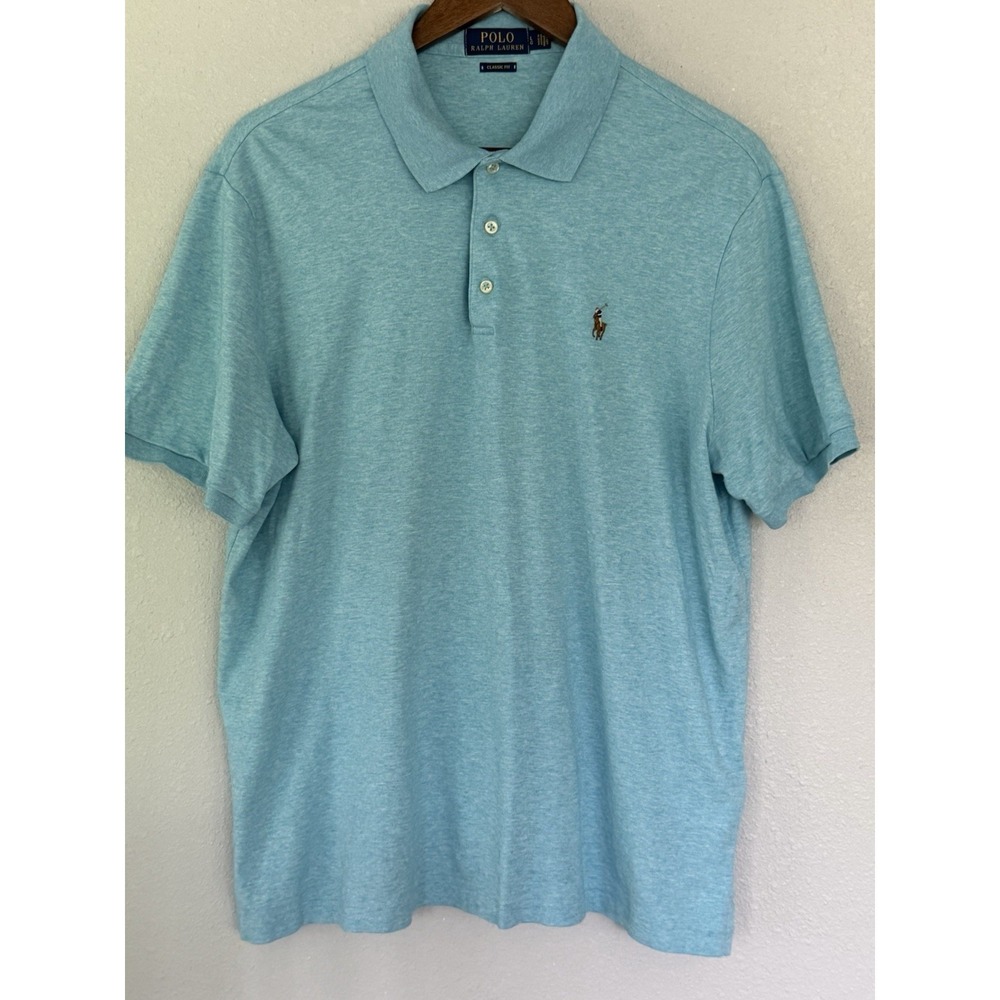 Polo Ralph Lauren Men's Classic Fit Blue Polo Shirt Size L